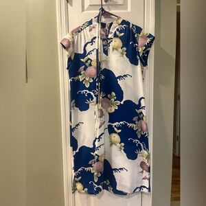Vintage Andrade By Polynesian Casuals Hawaii Floral Shift Dress Size 16 or L